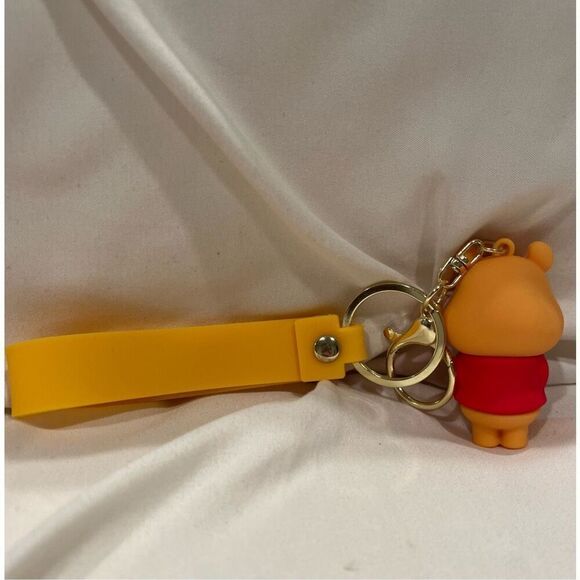 Disney Piglet & Pooh Figure Wrist Keychain Keyring Bag charm NEW 2 piece set! - Picture 6 of 7